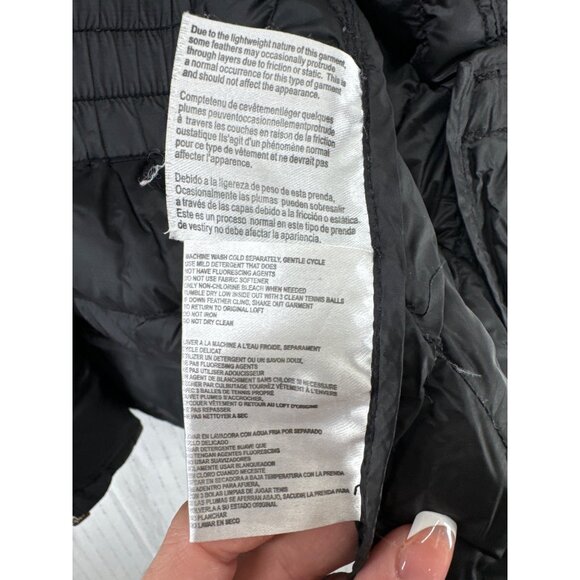 Michael Kors Women Jacket Sz M Black Packable Down Quilted Nylon Hooded Designer - Picture 8 of 13